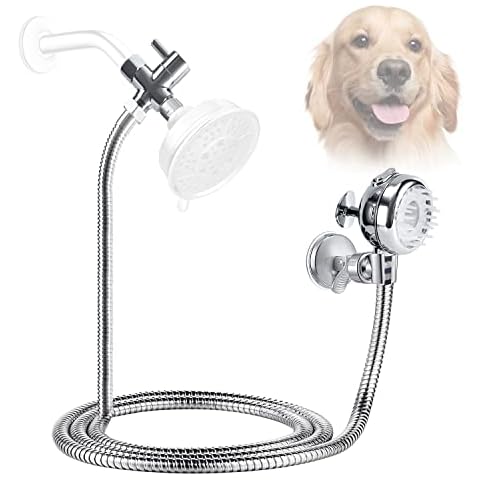 Sneatup Pet Shower Set with 8.2ft Hose for Bathroom Shower Arm (Suction Holder) Cover