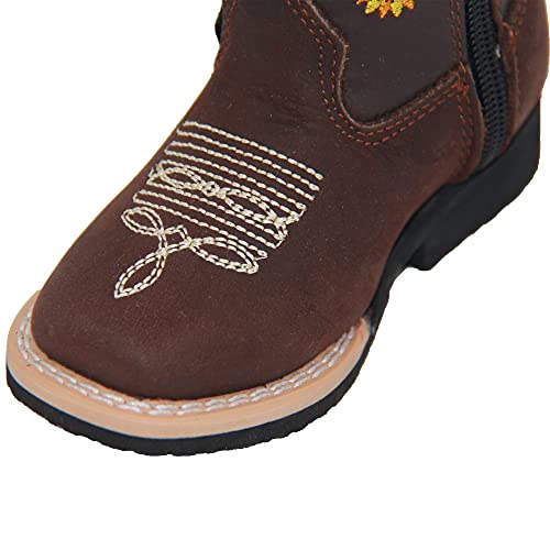 Infant Toddler Girls Western Boots Floral Sunflower Embroidered Cowgirl Cowboy Boot3