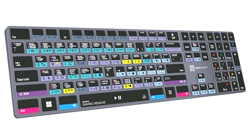 Image of Logickeyboard Titan Wireless Backlit Keyboard for Davinci Resolve - Windows