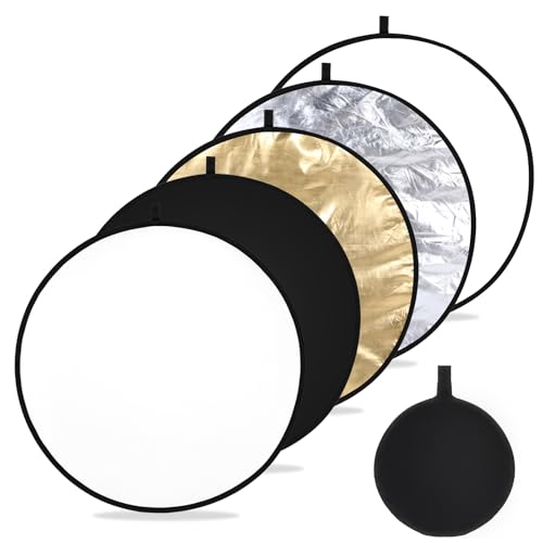 5-in-1 Light Reflector,31.5inches/80cm Reflector Photography Diffuser Collapsible Portable Reflectors for