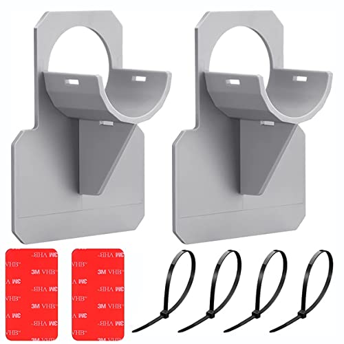 MEISO 2 Piezas Soportes para Tubos de Piscina, Accesorios para Tuberías, Pool Hose Holder Fittings for 30-37mm Manguera (Gris)