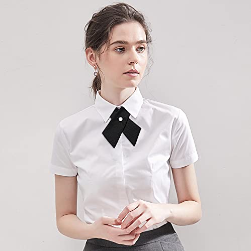 Ausky Pre-Tied Criss-Cross Bow Tie For Girls & Boys School Uniform Accessories,Adjustable Solid Color Necktie For Men & Women In Various Color (Black, 1) #TOP3