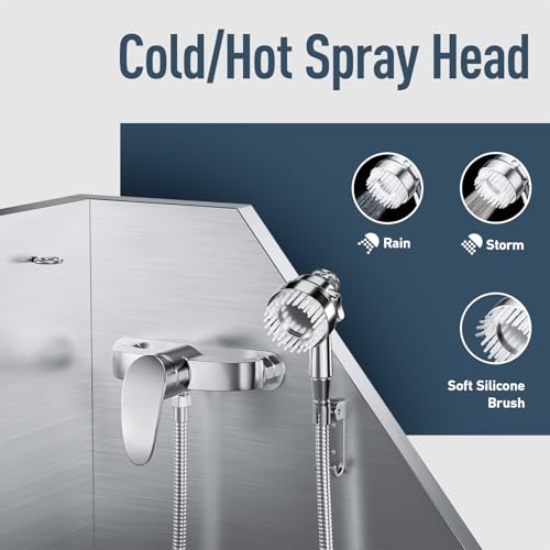 Image of 38 inch Stainless Steel Dog Washing Station - 304 Seamless Soaking Tub for Small & Medium Dogs, Non-Slip & Leak-Proof Pet Grooming Sink with Bottom Storage Shelf & Hair Catcher for Home & Spa