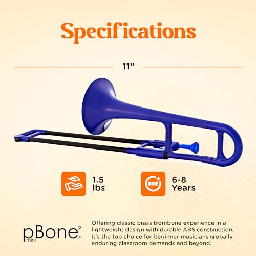 Pbone TBOPBONE2B Plastic Kids Pbone Mini Trombone thumb #4