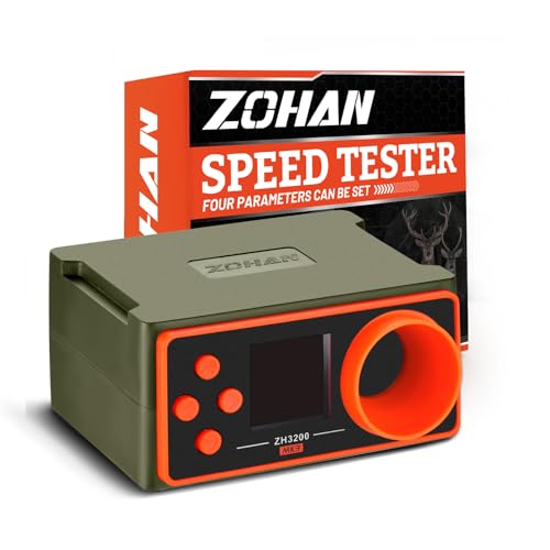 ZOHAN Upgrated Airsoft Chronograph, Airsoft Gun Speed Tester, BBS Paintball Chronograph Shooting, Precise Readings, Simple Set Up, 4 Adjustable Parameters