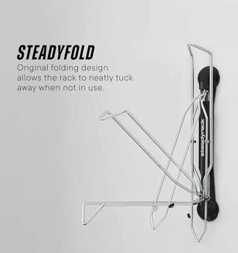 Image of Steadyrack Bike Rack for Road Bikes - The Original Wall Mounted Vertical Bike Storage - Fits Narrow Tires
