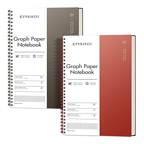 Carnet à spirales B5 ligné lot de 2 cahiers de notes couverture rigide imperméable 320 pages