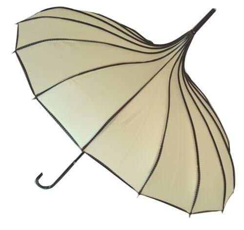 SoakeBoutique Ribbed Pagoda Umbrella by Soake - Beige
