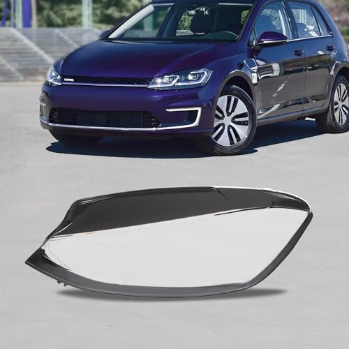 Gokyr Funda para Golf Mk7.5 2018-2020, lente transparente y negra, lado del conductor y del pasajero, material de policarbonato duradero