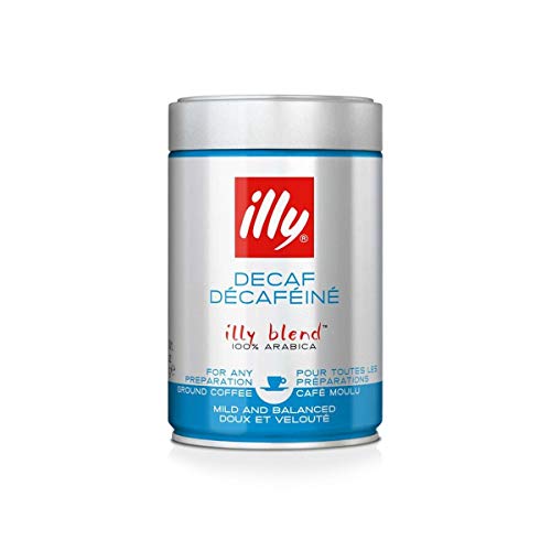 Illy Espresso Café Molido Descafeinado (250g) (Paquete de 6)