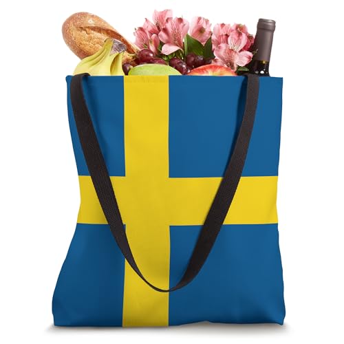 Bolso tipo tote con bandera de Suecia miniatura 4