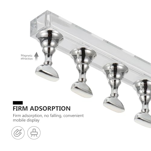 Soporte acrílico para uñas 4 pcs para práctica y exhibición miniatura 7