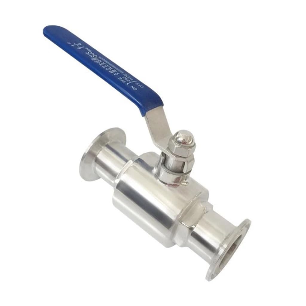 valvola a sfera, valvola a sfera in acciaio inox, Valvola a sfera a caricamento rapido diritta sanitaria in acciaio inossidabile da 1 pezzo, valvola a collegamento rapido con fibbia ad apertura rapida