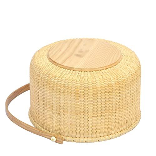 Panier rond en rotin pour composition garnie et cadeau de table champêtre - 4