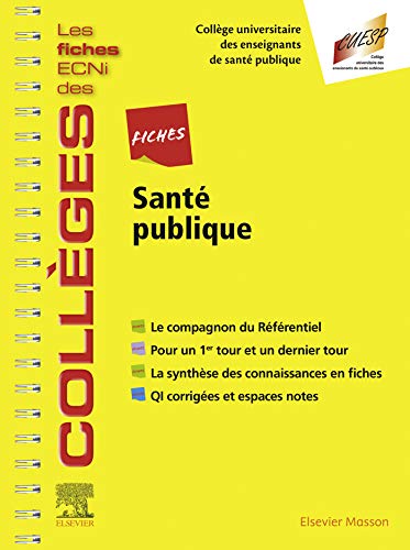 Fiches Santé publique: Les fiches ECNi et QI des Collèges (Les fiches ECNi des Collèges) Livre PDF Gratuit