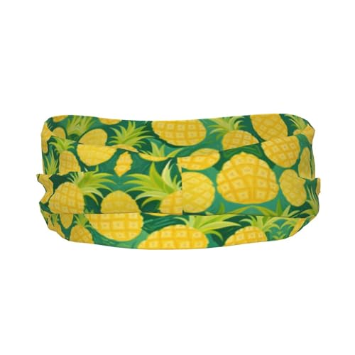 Boys Girls Hawaiian Tropical Pineapple Art Sports Sweat Band Multi Style Lovely Head Ribbon Headdress for Sports Athletic Spa3