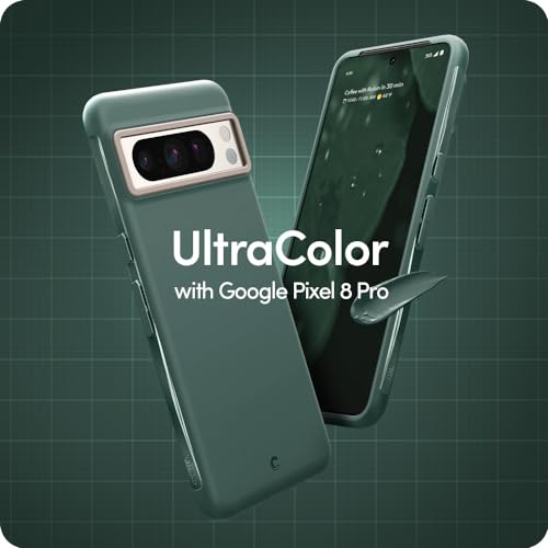 Image of Spigen Cyrill UltraColor | Google Pixel 8 Pro Case | Green Pixel 8 Pro Back Cover | TPU+Poly Carbonate - Kale