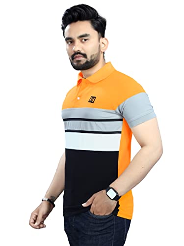 Image of Men's Regular Fit Striped Polo T-Shirts