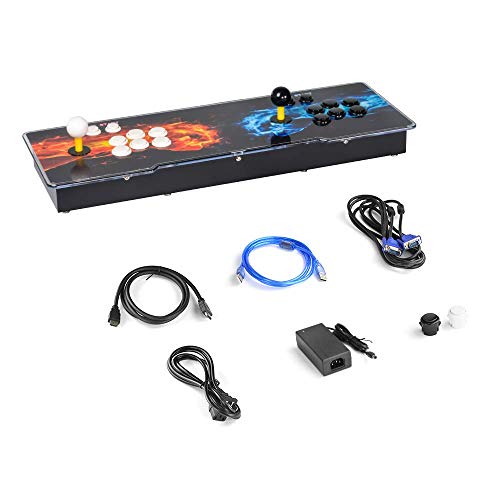 Pandora's Box 9 Multiplayer Joystick and Buttons Arcade Console, TAPDRA Cabinet Games Machines for Home, 1500 Retro Classic Video Games, Newest System with Advanced CPU, Compatible with HDMI (Grey)