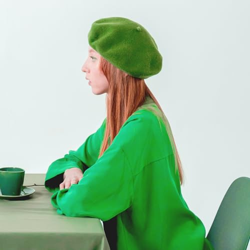 Image of Klong Women Wool Beret Hat French Style Solid Color