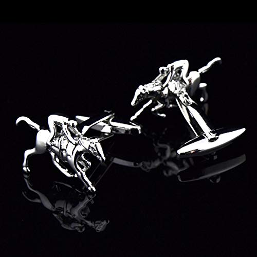 Manicuras de hombre KnBoB caballos plateadas miniatura 2