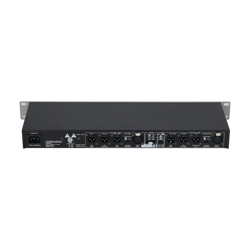 234XS - Processore audio elettronico a 2 vie, 3 vie, 4 vie, con filtro Linkwitz-Riley da 24 dB, ingresso e uscite, inversione di fase e passaggio alto da 40 Hz, per sistema PA studio