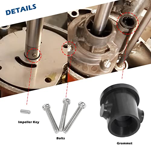 Water Pump Impeller Replacement Kit for Johnson Evinrude BRP/OMC 10/15/18/20/25HP, Part #777806 18-3377 382468 0382468
