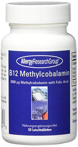 Preisvergleich Produktbild Allergy Research Group B12 (Methylcobalamin) 3000mcg 50 veg. Lutschtabletten