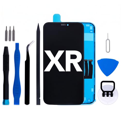 iGloFix for iPhone XR Screen Replacement kit 6.1 Display 3D Touch LCD Digitizer Assembly with Repair Tools and Frame Adhesive 625 nits (typ) (Model A2105/A1984/A2108/A2106/A2107)
