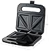 OVENTE Electric Sandwich Maker with Non-Stick Plates, Indicator Lights, Cool Touch Handle, Easy to Clean and Store, Perfect for Cooking Breakfast, Grilled Cheese, Tuna Melts and Snacks, Black GPS401B