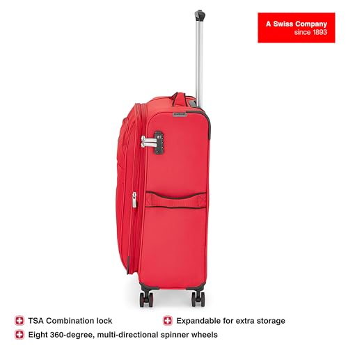 Image of WENGER Fiero-Pro Medium Softside Suitcase, 69 litres, Red /Black, Swiss Designed, 612111