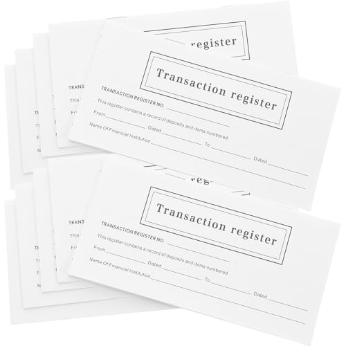 Suivi précis des transactions avec ce lot de 20 registres de chèques en papier épais blanc