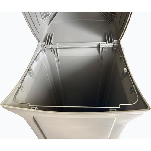 Caneca de basura Rubbermaid Ranger 45 gal beige con puerta miniatura 3