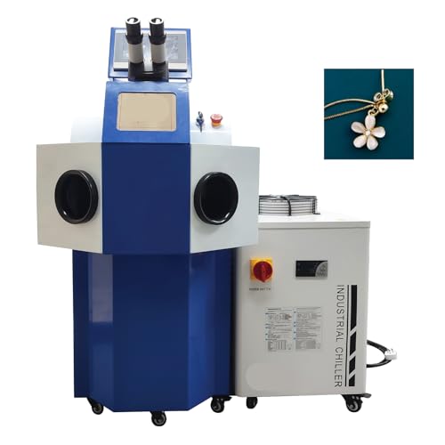 WYDDDARY 220V 200W Jewelry Repair Welding Machine Jewelry Spot Welder with a 220V 2400W Chiller for Welding Jewelry Clocks Dentures