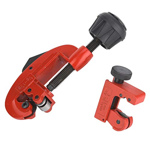 Aluminium Alloy Pipe Cutter, Red High Strength Aluminium Alloy G Type Pipe Cutter Mini Tubing Cutter 1/8in to 1-1/8in for Plumbing and DIY, Tools
