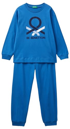 United Colors of Benetton Pig(Maglia+Pant) 30960P06Q Pigiamino per Bambino e Neonato, Blu, XL