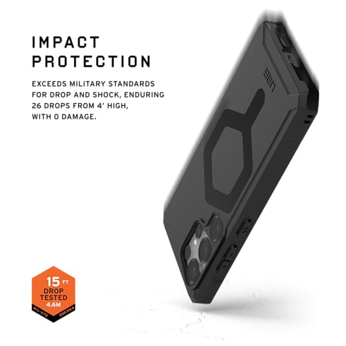 Image of Urban Armor Gear TPU UAG Essential Armor Rugged Slim Fit Shockproof Protective Case /Cover Designed For Galaxy S25 Ultra 5G (2025), Magnetic Charging Compatible - Black