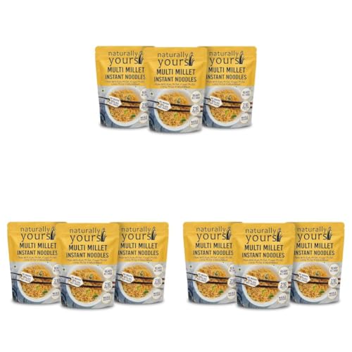 Image of Naturally Yours Multi Millet Instant Noodles 175g | Kodo & Little Millet + Whole Wheat | 21g Protein | High Fiber | No Maida | Non-Fried | No Onion No Garlic Jain-Friendly | Tastemaker | Pack of 9