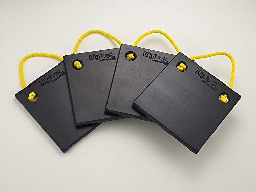 NEW 4-Pack BIGFOOT USA RV Pads Pad Outrigger Jack Trailer BLACK 12X12X1" (Black)