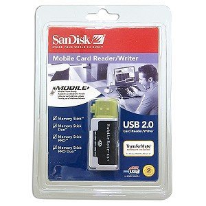 SanDisk MobileMate MS+ Card Reader connected to a USB port