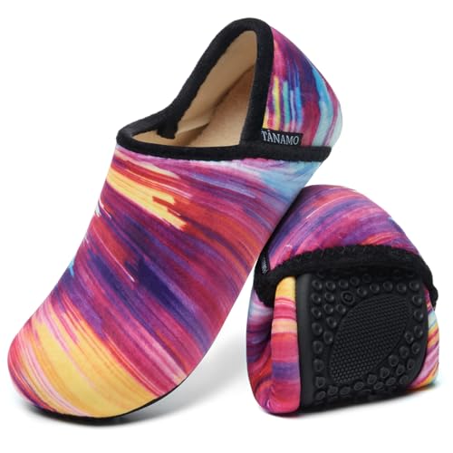 Womens Mens Slippers House Socks Two-Way Barefoot Wear Indoor Bedroom Shoes Fuzzy Comfortable for Home Travel Yoga