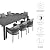 Modway Tahoe Outdoor Patio Powder-Coated Aluminum 9-Piece Dining Set in Gray Gray - Rectangular Patio Furniture Set for 8 - Outside Table with Umbrella Hole and Cushioned Chairs - Modern Patio Set