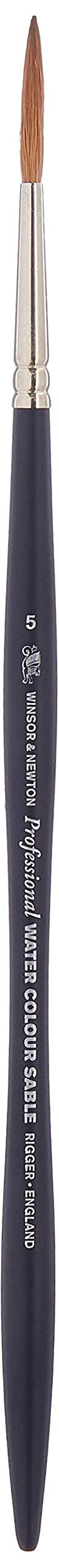 Winsor & Newton 5069005 Awc Watercolour Sable 330 Rigger Short Handle Brush, 5 Size, Pack of 3, Transparent, Schlepper Nr. 5-3 mm - kurzer Stiel