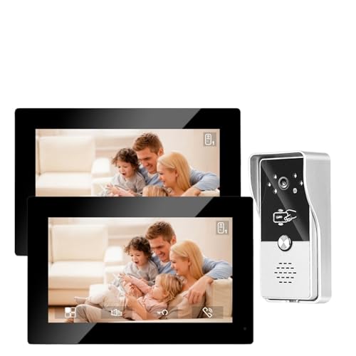 WAFOHSR De Videoportero con Cable A Color 7 Pulgadas, Cámara Y Timbre, Kits Portero Automático For Casa, Villa, Apartamento, IP Audio Bidireccional(M72T-1V2)