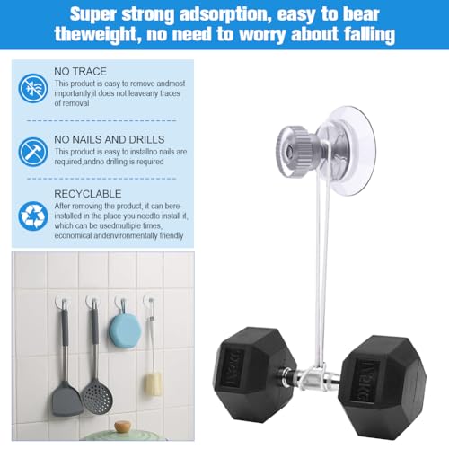 flintronic 12 PCS Suction Cups, 25mm Clear Suction Pads Plastic Sucker Pads, Suction Holder with Knurled Nut Window Suckers for Glass Mirror Window Wall Door and Other Smooth Flat