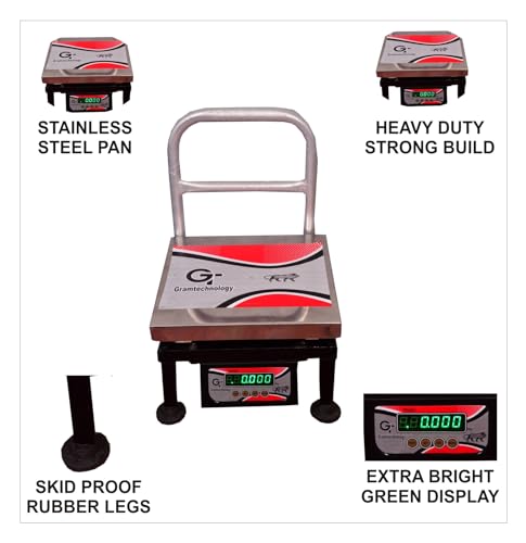 Image of Pole Scale 100kg x 10gm SS Weight Machine for shop weight scale for kirana Store Digital computer kanta taraju weighing scale Food 898 (Steel Pole)