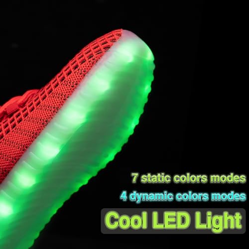 Image of Light Up Shoes for Women Men, Unisex USB Charging LED Shoes Adult Halloween Mesh Upper Glowing Luminous Trainers Dancing Flashing Sneakers