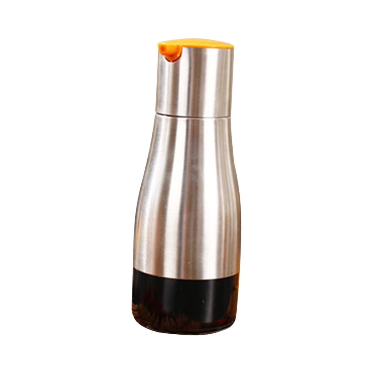 MHTECH Bouteille D'huile,Distributeur D'huile/vinaigre,Bouteille D'huile En Verre En Acier Inoxydable Pour La Cuisson,Les Grillades (Argent
