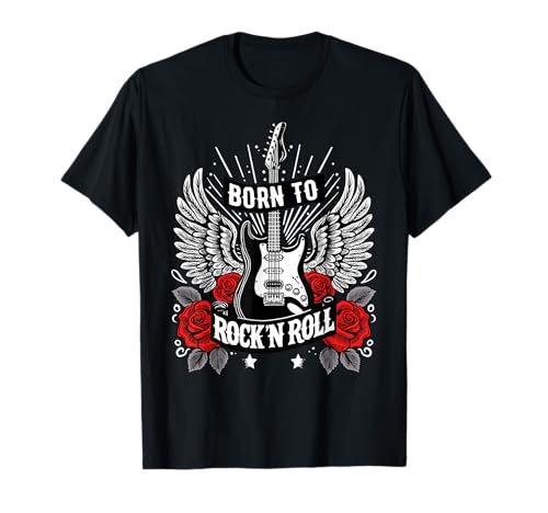 Born to Rock Lets Rock Vintage Retro Rock & Roll Rock Concert T-Shirt