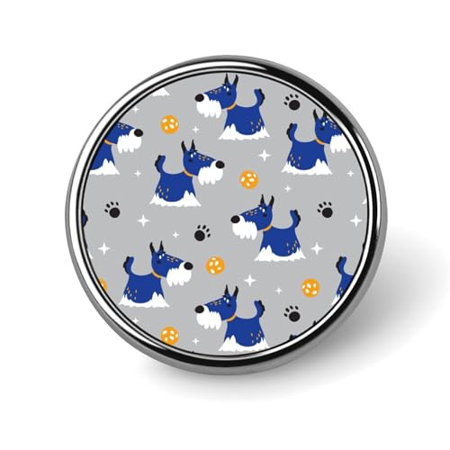 バッジ 円形 徽章 ミニチュアシュナウザー 犬 グレー 缶バッジ 胸章 ピンバッチ ボタンブローチ 25mm おしゃれ ネクタイピン コレクション バッグ飾 帽子 胸飾り かばん掛け 工芸品 取付簡単 男女兼用 プレゼント